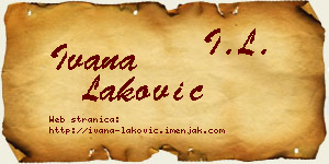 Ivana Laković vizit kartica